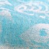 Pashmina indiana de Cashmere azul paisleys adamascado