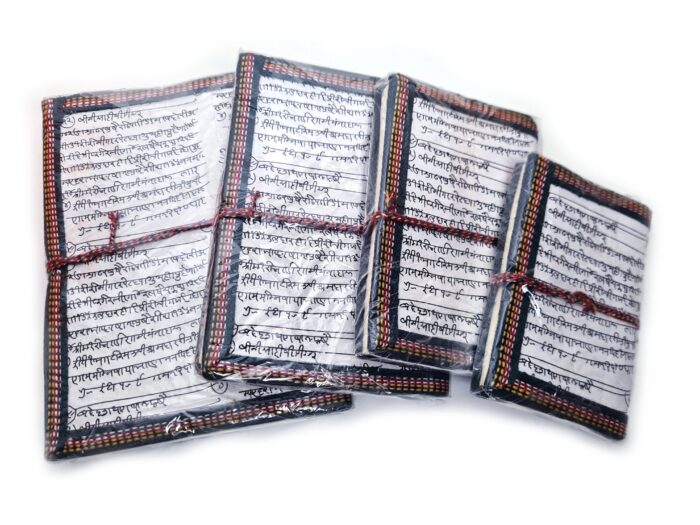 Cadernos indianos artesanais pintados a mão Buda branco