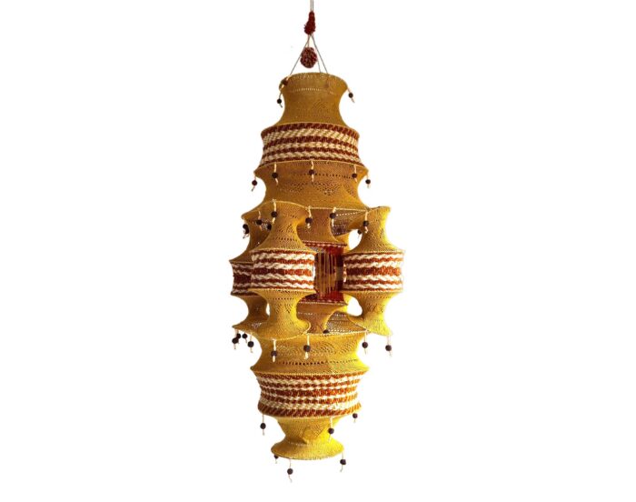 Macramê indiano pendente decorativo com 125cm para decorar no Diwali ou o ano todo