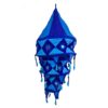 Lanterna Indiana Diwali (Akash Kandil) com espelhos e tassels azul