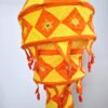 Lanterna Indiana Diwali (Akash Kandil) com espelhos e tassels laranja e amarelo