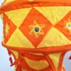 Lanterna Indiana Diwali (Akash Kandil) com espelhos e tassels laranja e amarelo