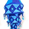 Lanterna Indiana Diwali (Akash Kandil) com espelhos e tassels azul