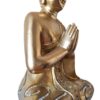 Estátua de Buda tailandês pintura especial dourada com espelhos 36cm