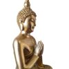 Estátua de Buda tailandês pintura especial dourada com espelhos 36cm