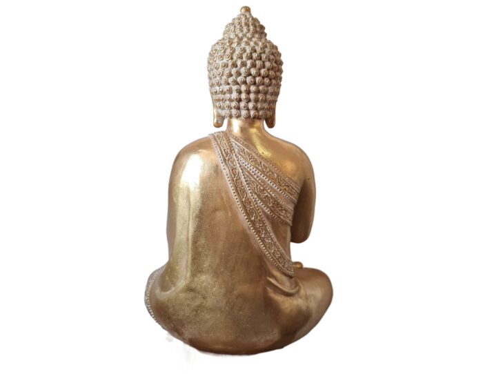 20261010_143931 Estátua de Buda tailandês pintura especial pátina dourada 30cm