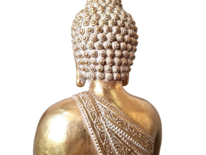 20261010_143933 Estátua de Buda tailandês pintura especial pátina dourada 30cm
