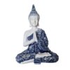 Estátua de Buda tailandês pintura especial texturizada com pedras 27cm