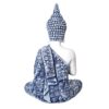 Estátua de Buda tailandês pintura especial texturizada com pedras 27cm
