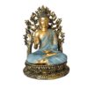 Estátua de Buda tailandês em trono ornamentado com 21cm