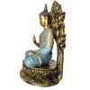 Estátua de Buda tailandês em trono ornamentado com 21cm