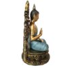 Estátua de Buda tailandês em trono ornamentado com 21cm