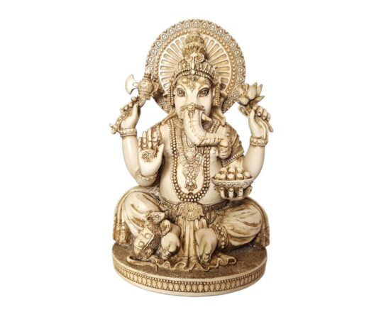 Estátua de Deus Ganesha Marfim by Veronese Design 17cm