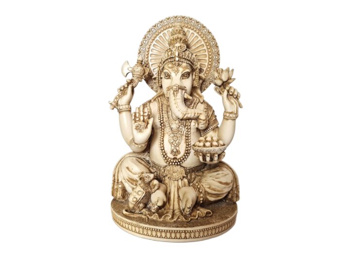 Estátua de Deus Ganesha Marfim by Veronese Design 17cm