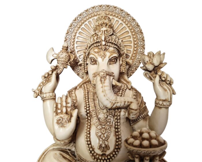 Estátua de Deus Ganesha Marfim by Veronese Design 17cm