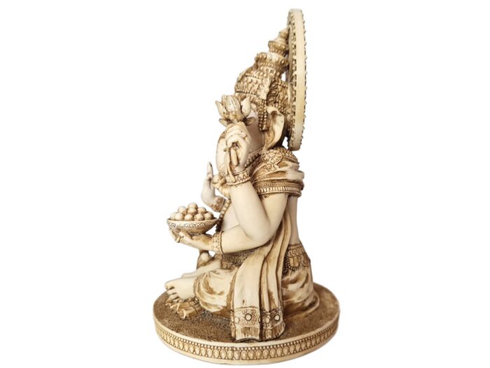 Estátua de Deus Ganesha Marfim by Veronese Design 17cm