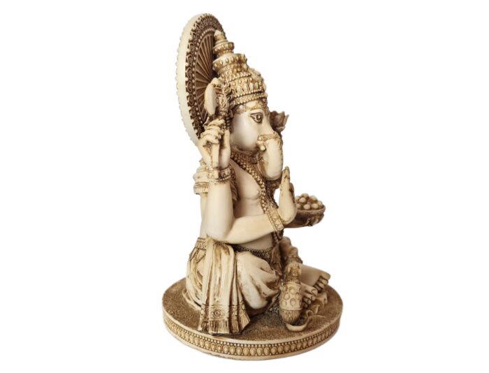 Estátua de Deus Ganesha Marfim by Veronese Design 17cm