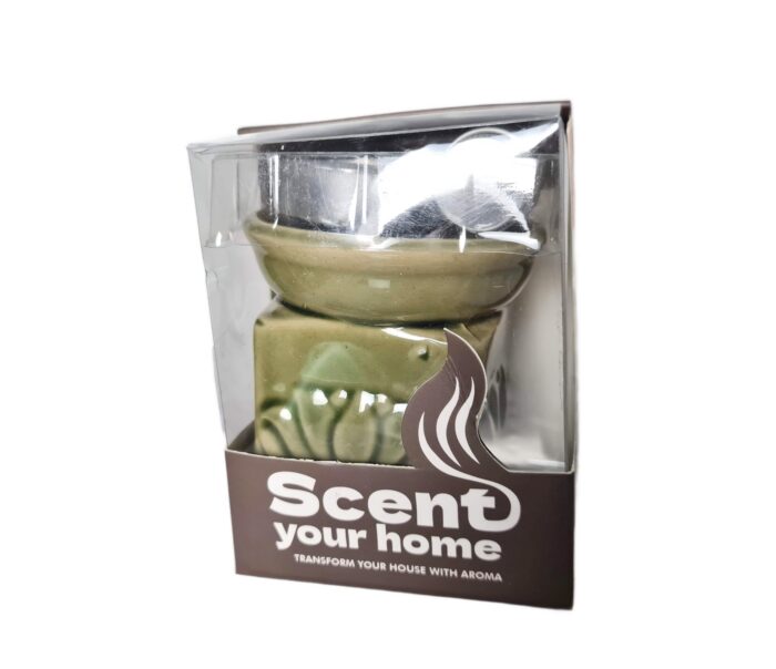 kit Presente de Rechaud Difusor a base de vela design lótus verde