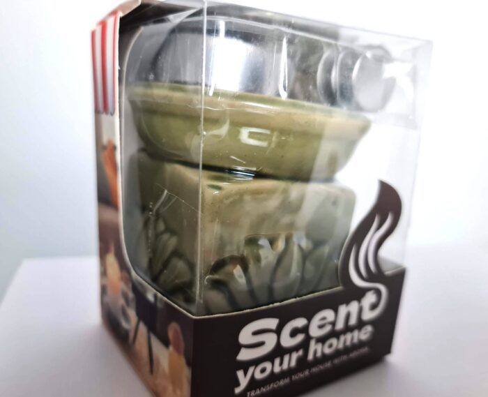 kit Presente de Rechaud Difusor a base de vela design lótus verde