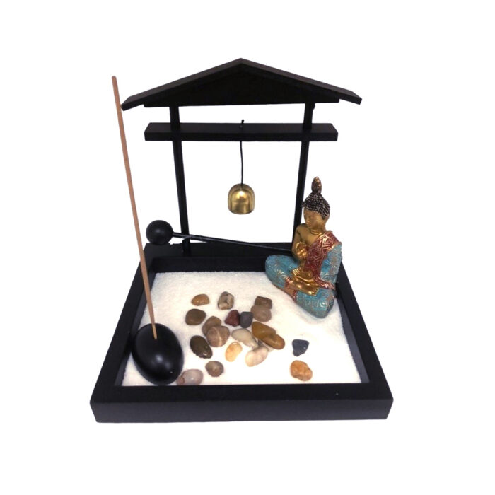 Jardim Zen de Buda para decoração e relaxamento 15cm
