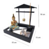Jardim Zen de Buda para decoração e relaxamento 15cm