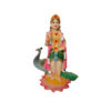 Krishna em estátua de resina colorida 14cm