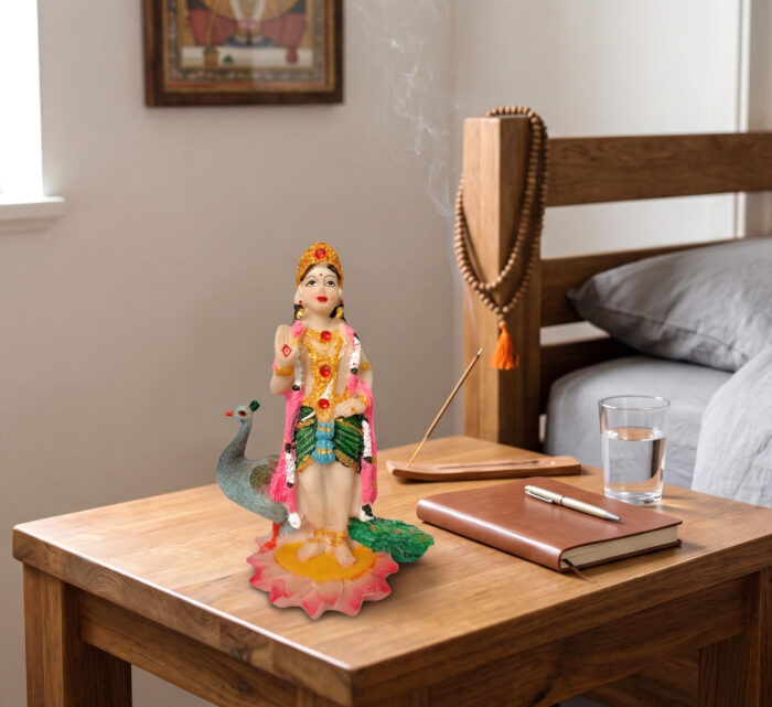 krishna estatua com 14cm