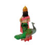 Krishna em estátua de resina colorida 14cm