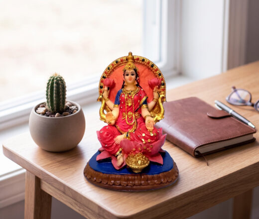 lakshmi 13cm colorida em resina