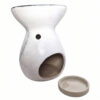 rechaud vaso 12cm branco e preto rústico para usar com vela e essências rechaud vaso 12cm para usar com essencias e vela