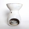 rechaud vaso branco e cinza 12cm Rechaud Difusor a base de vela design vaso cinza e preto rústico